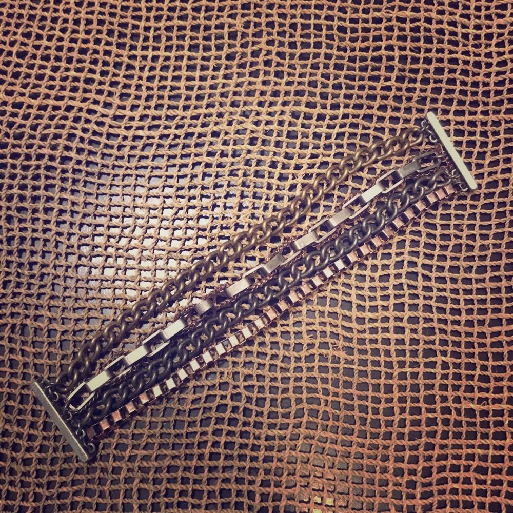 Fun brass chain bracelet with magnetic clasp